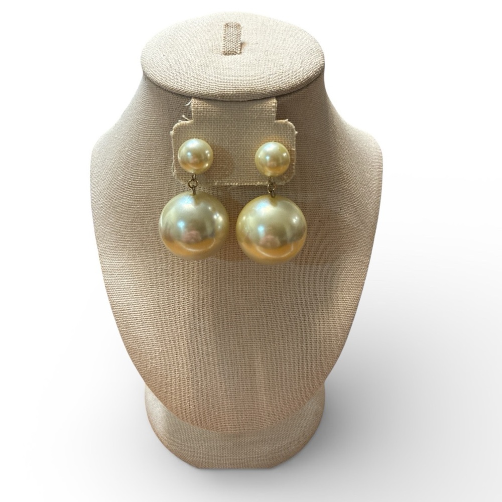 Statement Pearl Drop Earrings - image 1